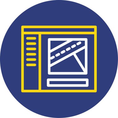 vektör lcd simgesi illüstrasyonu