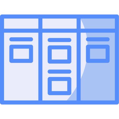 veritabanı web renk simgesi, vektör illüstrasyonu