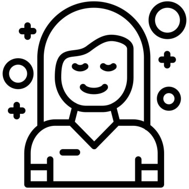 avatar kadın insan simgesi ana hatları biçiminde