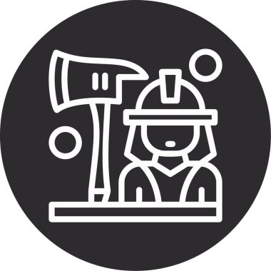 Kask simgesi vektör illüstrasyonu