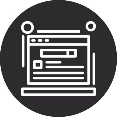 Web ve tasarım satırı vektör simgesi.