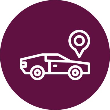 Araba simgesinin vektör illüstrasyonu