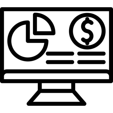 Para için. Web simgesi basit illüstrasyon