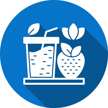 Kokteyl. vektör simgesi basit resimleme