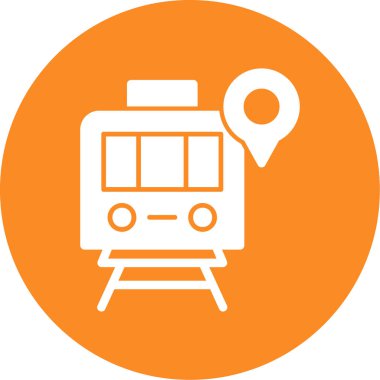 tren. Web simgesi basit illüstrasyon