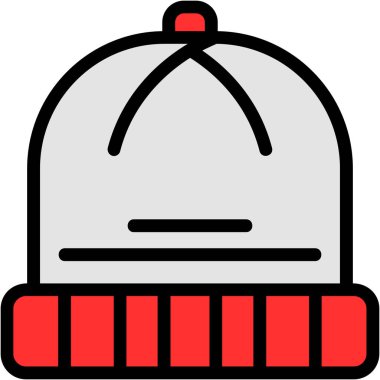 Sıcak şapka simgesi, vektör illüstrasyonu