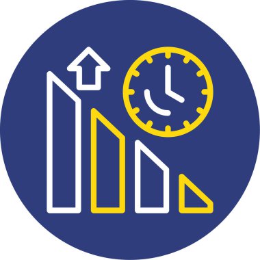 Zaman yönetimi simgesinin vektör illüstrasyonu