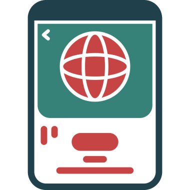 Cep telefonu. Web simgesi basit illüstrasyon