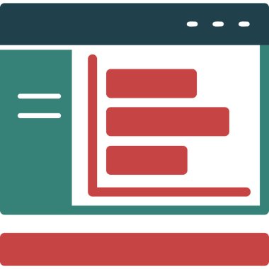 Tarayıcı web geliştirme simgesi düz biçimli