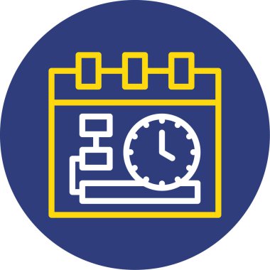 Saat simgesinin vektör illüstrasyonu