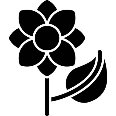 Çiçek. Web simgesi basit tasarım