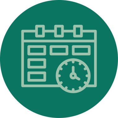 Saat simgesi vektör illüstrasyonu