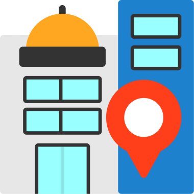 konum haritası gezinme simgesi düz biçimli