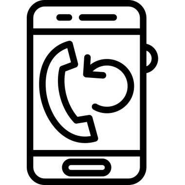 Akıllı telefon çağrı ikonu. beyaz arkaplanda izole edilmiş web tasarımı için arama vektör simgesi