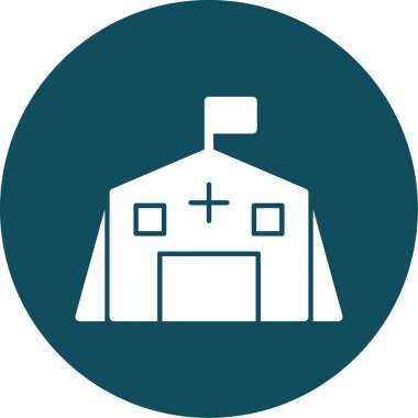 Benzersiz hastane vektör çizgisi simgesi