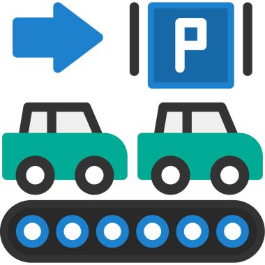 park simgesi, vektör çizimi