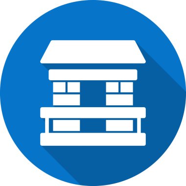 Bina. Web simgesi basit illüstrasyon