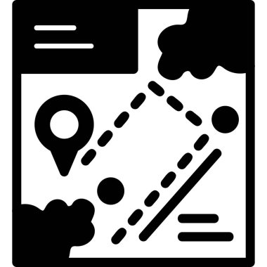 konum haritası simgesi, basit biçim