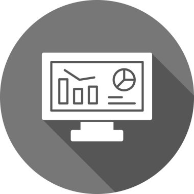 Monitör vektör glif simgesini