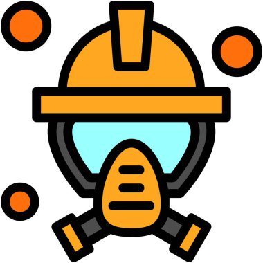 Gaz maskesinin vektör illüstrasyonu