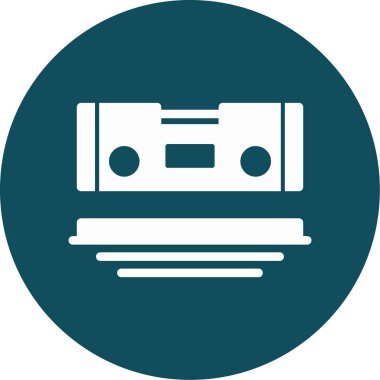 Kaset. Web simgesi basit illüstrasyon