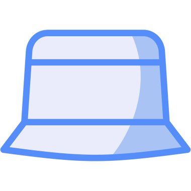 Beyzbol şapkasının basit simgesi, vektör illüstrasyonu