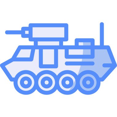 Askeri tank. vektör illüstrasyonu