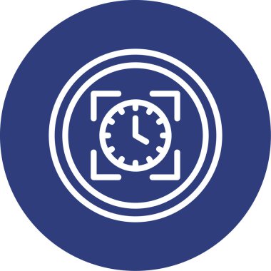 Alarm saati, zaman simgesi, vektör illüstrasyonu