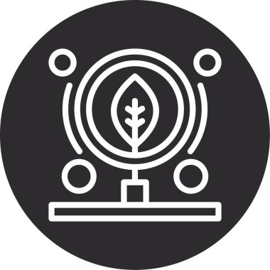 Bir ağaç simgesinin vektör illüstrasyonu