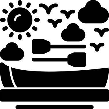 Yaz plajı tatil ikonu