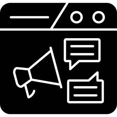 Sohbet simgesi, vektör çizimi