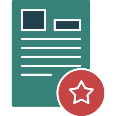 Bir yıldız simgesinin vektör illüstrasyonu