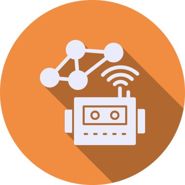 Bir robot simgesinin vektör illüstrasyonu