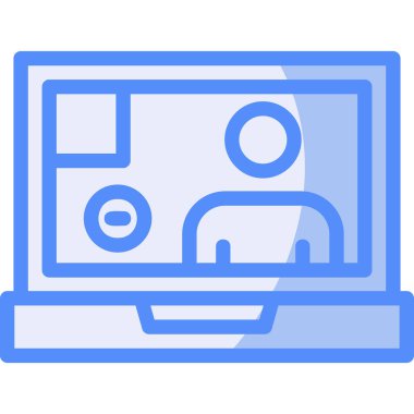 Dizüstü bilgisayar simgesi vektör çizimi