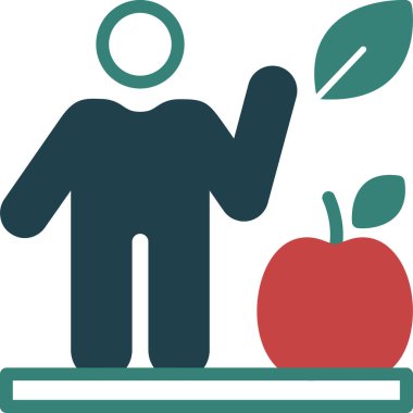 elma ikonu vektör illüstrasyonu