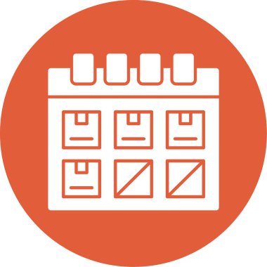 Takvim simgesinin vektör illüstrasyonu