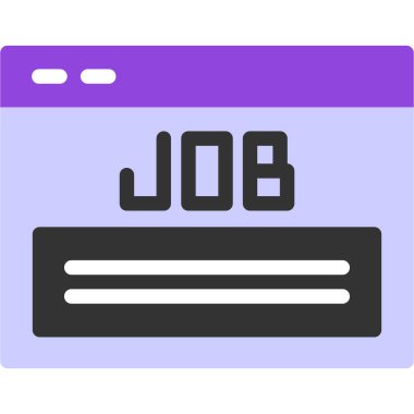 Bir iş işareti simgesinin vektör illüstrasyonu