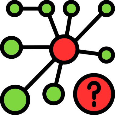 Ağ simgesinin tam biçimli vektör illüstrasyonu