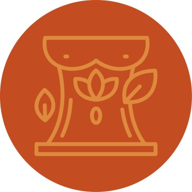 Bir mum simgesinin vektör illüstrasyonu