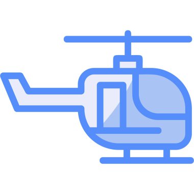 Helikopter simgesi vektör illüstrasyonu