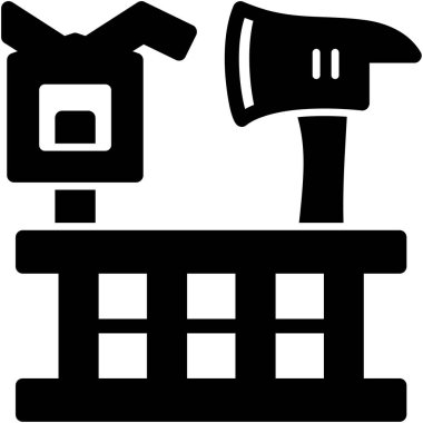 Ana hatlar biçiminde inşaat yapı ikonu