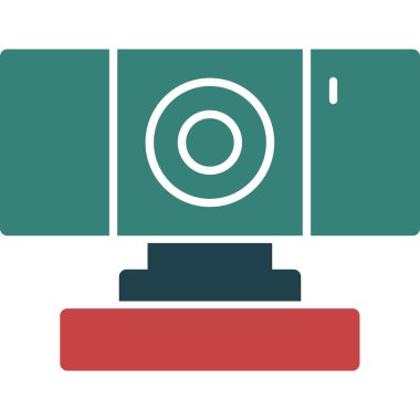 Kamera simgesi vektörü. düz dizayn