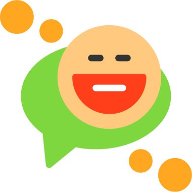 Gülümse. duygu simgesi basit illüstrasyon