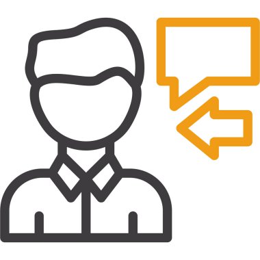 Konuşma simgesi, vektör illüstrasyonu