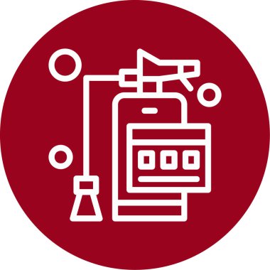 Benzin istasyonu gaz simgesinin vektör illüstrasyonu