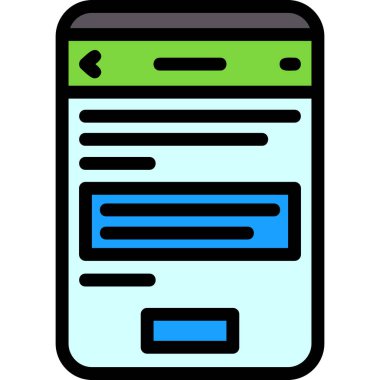 Web arayüzü simgesi, vektör illüstrasyonu, beyaz arkaplan üzerinde tasarım