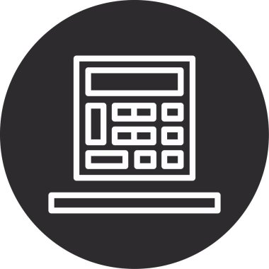 hesap makinesi simgesi, vektör illüstrasyonu