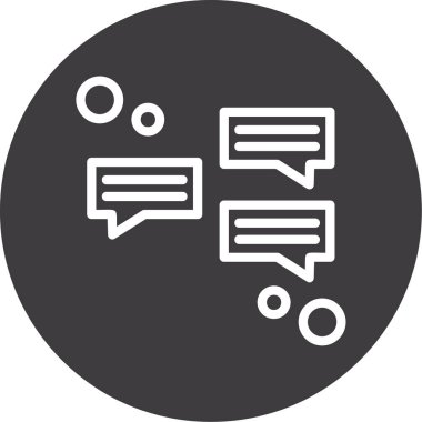 Konuş. Web simgesi basit illüstrasyon