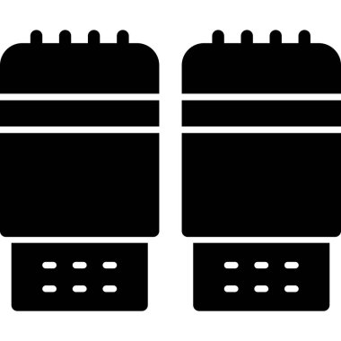 iki elektrik vektör simgesi