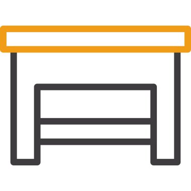 Mobilya çizgisi simgesi, mobilya ve kanepe vektör illüstrasyonu, kanepe tabelası, grafikler, beyaz arka planda doğrusal biçim, 10 bölüm.